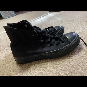 Black high top converse